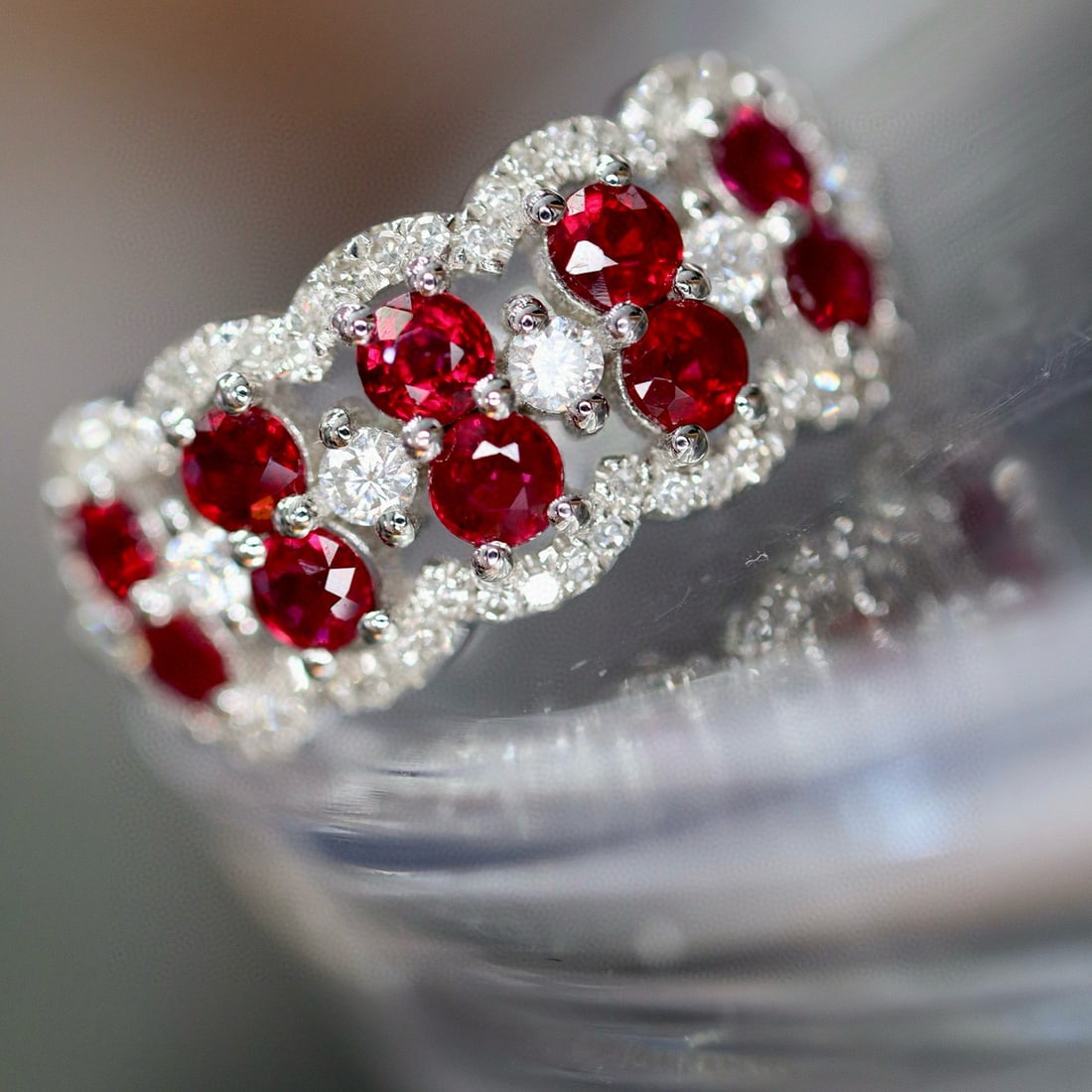 14k Gold 1.28 Ctw Natural Ruby & Diamond Ring - 3