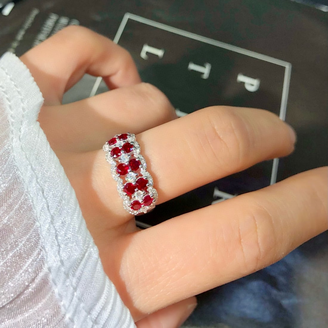 14k Gold 1.28 Ctw Natural Ruby & Diamond Ring - 5