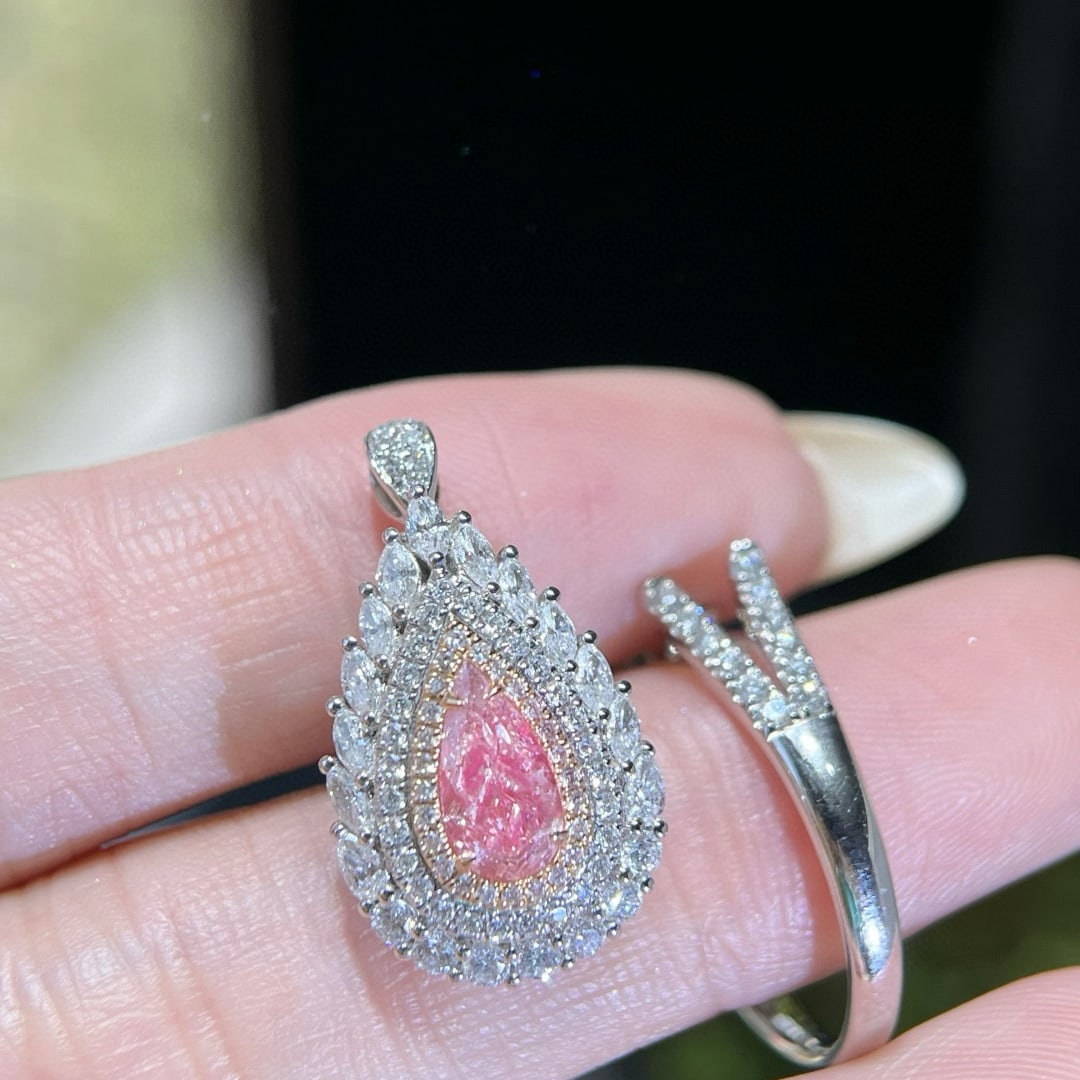 14k Gold 1.85 Ctw Natural Pink Diamond & Diamond Ring - 2