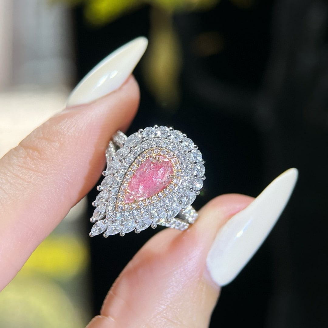 14k Gold 1.85 Ctw Natural Pink Diamond & Diamond Ring - 3