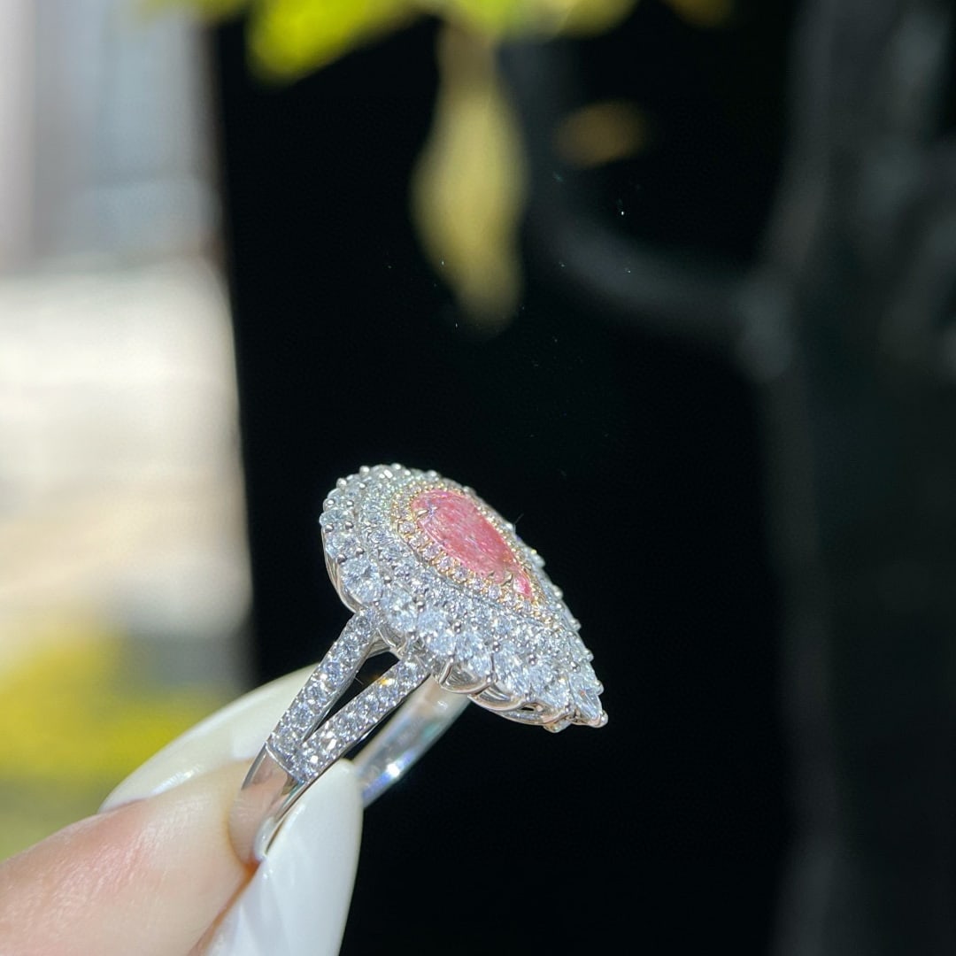 14k Gold 1.85 Ctw Natural Pink Diamond & Diamond Ring - 4