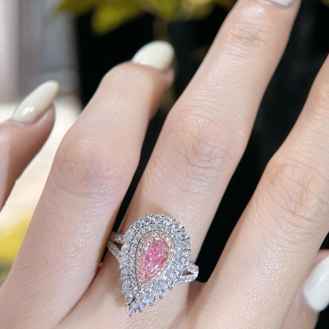 14k Gold 1.85 Ctw Natural Pink Diamond & Diamond Ring - 5