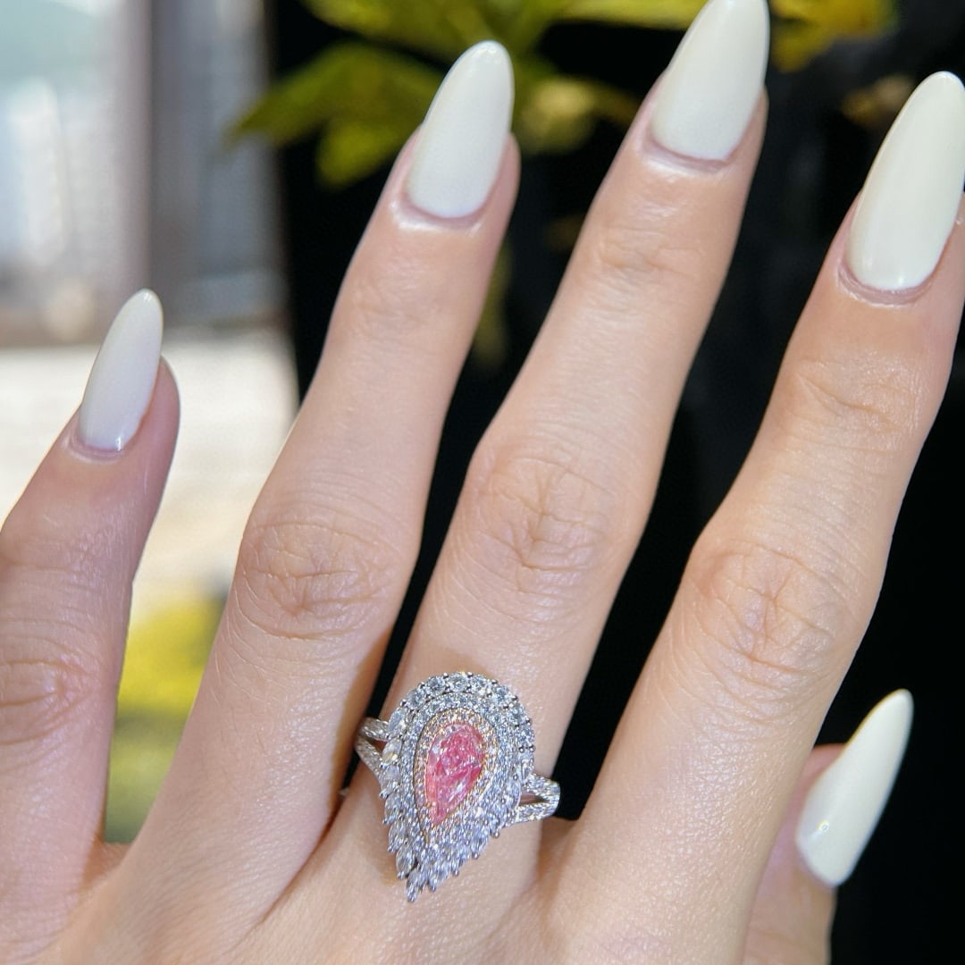 14k Gold 1.85 Ctw Natural Pink Diamond & Diamond Ring - 6