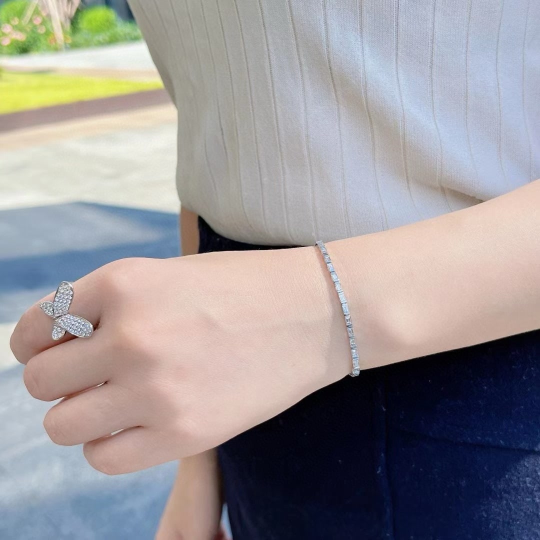14k Gold 3.3 Ct Natural H Diamond Bracelet - 4