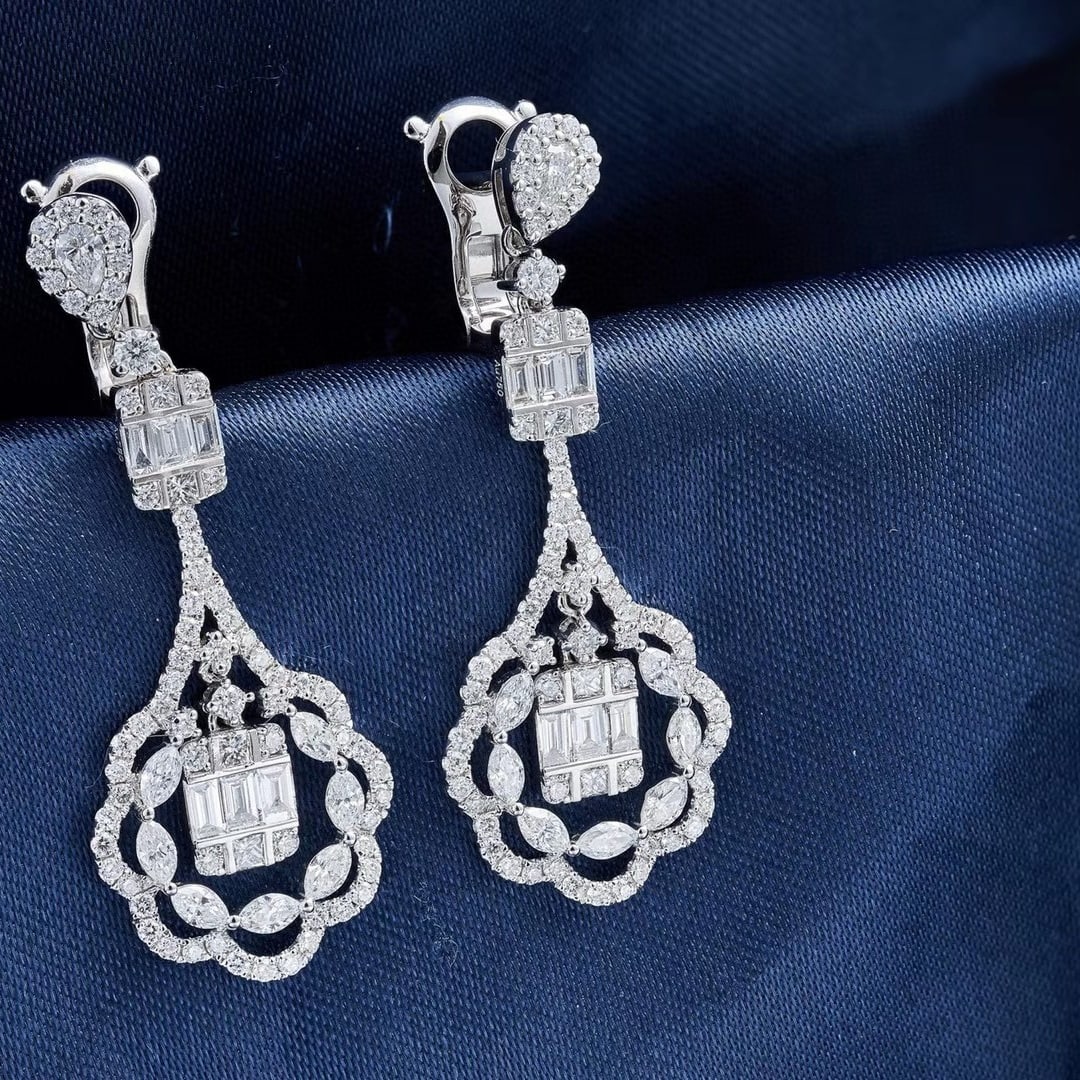 14k Gold 2.23 Ctw Natural H Diamond Earrings - 2