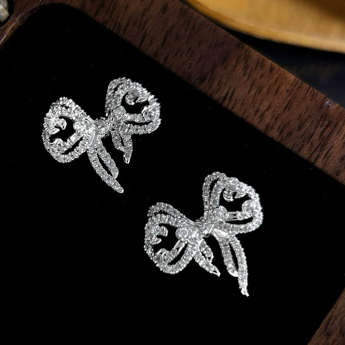 14k Gold 0.24 Ct Natural H Diamond Earrings - 6