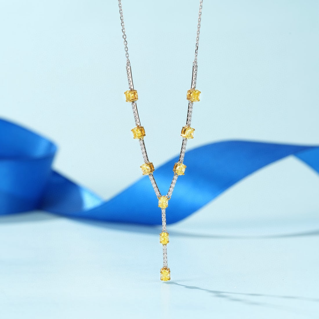 14k Gold 1.48 Ctw Natural H Diamond Necklace - 2