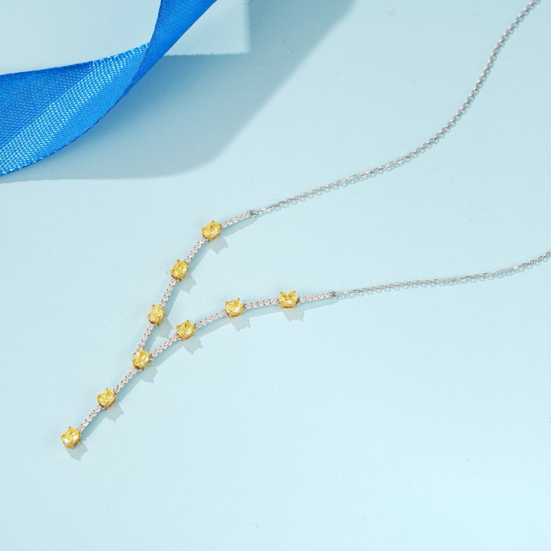 14k Gold 1.48 Ctw Natural H Diamond Necklace - 4