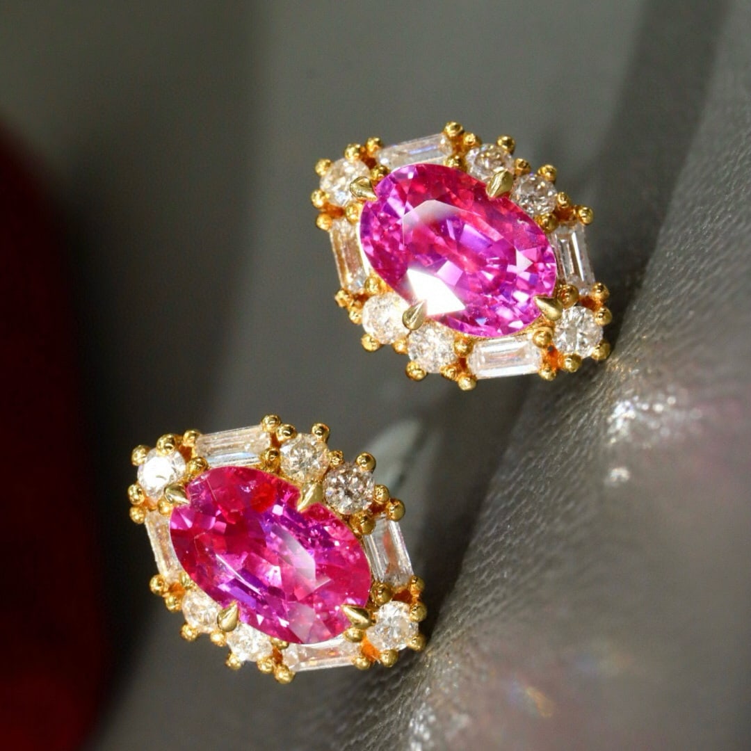 14k Gold 1.53 Ctw Natural Ruby & Diamond Earrings: Ref:230987110 // gold content:14k gold // main gemstone:ruby // shape:marquise // carat weight:1. 21ct // clarity grade:vs-si // color:red // treatment:natural // cut grade:g // // adjacent gemstone