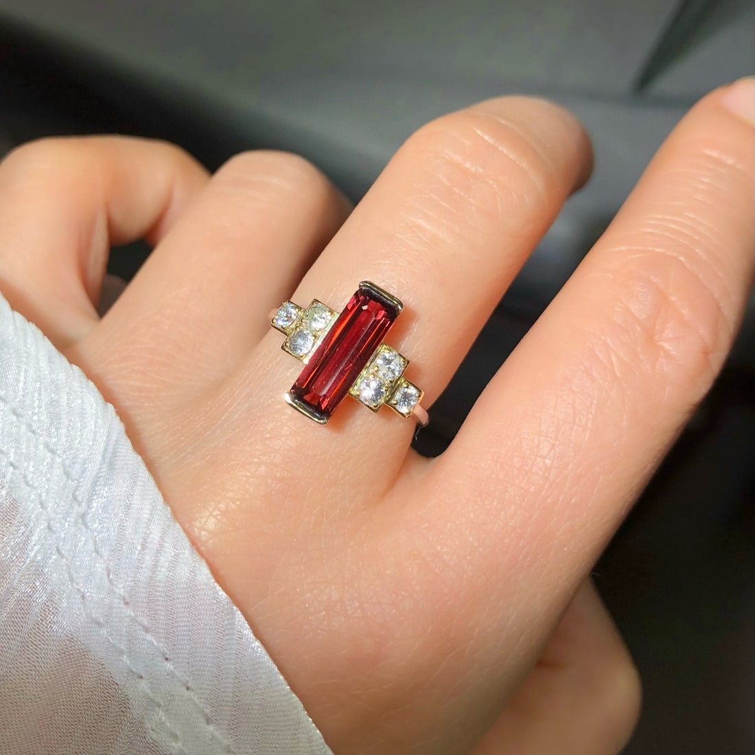 14k Gold 2.15 Ctw Natural Spinel & Diamond Ring - 6