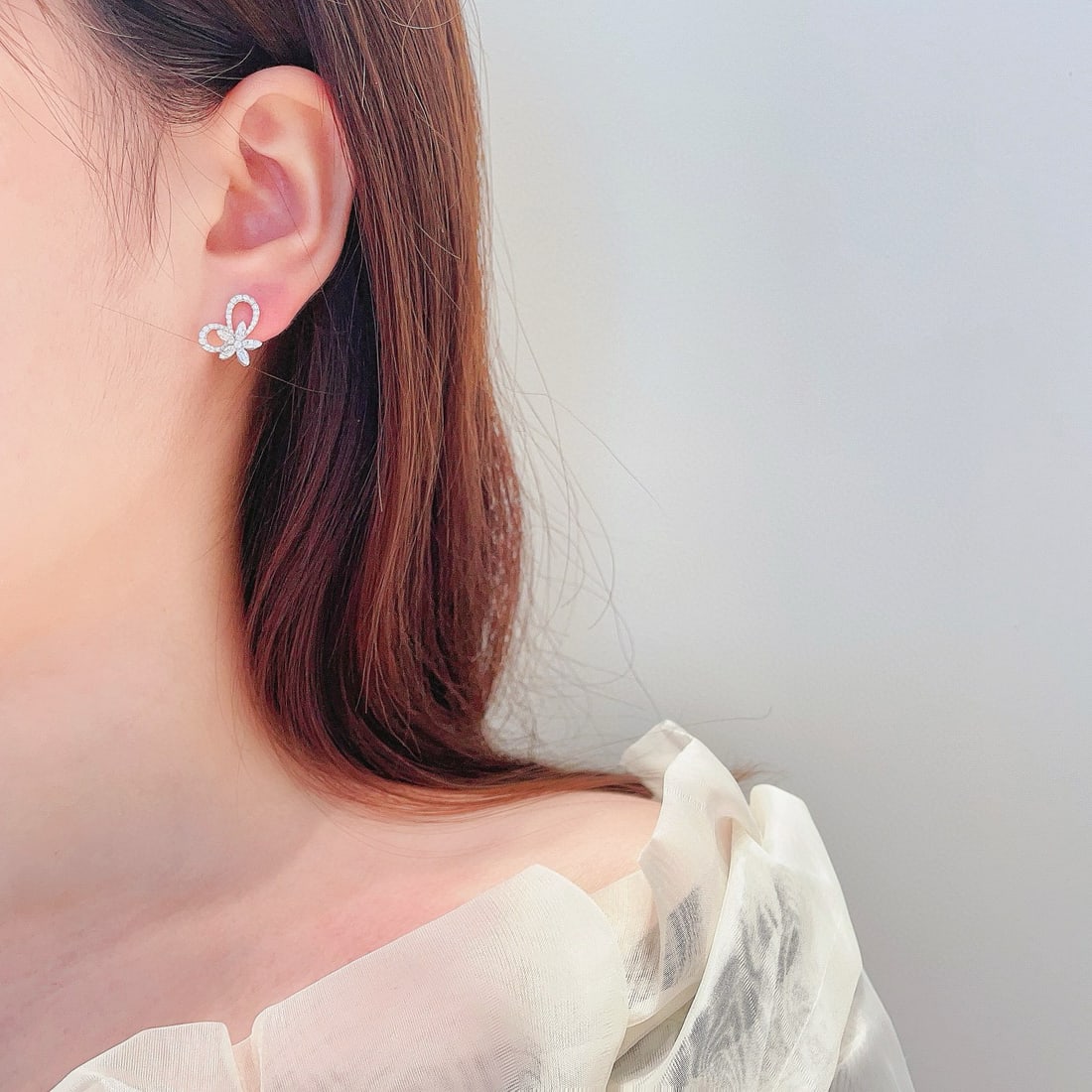 14k Gold 0.46 Ctw Natural H Diamond Earrings - 3