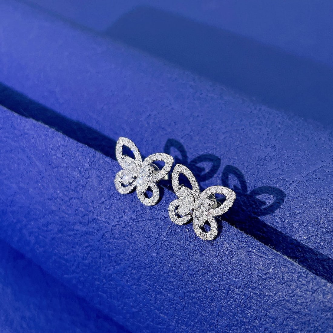14k Gold 0.78 Ct Natural H Diamond Earrings - 5