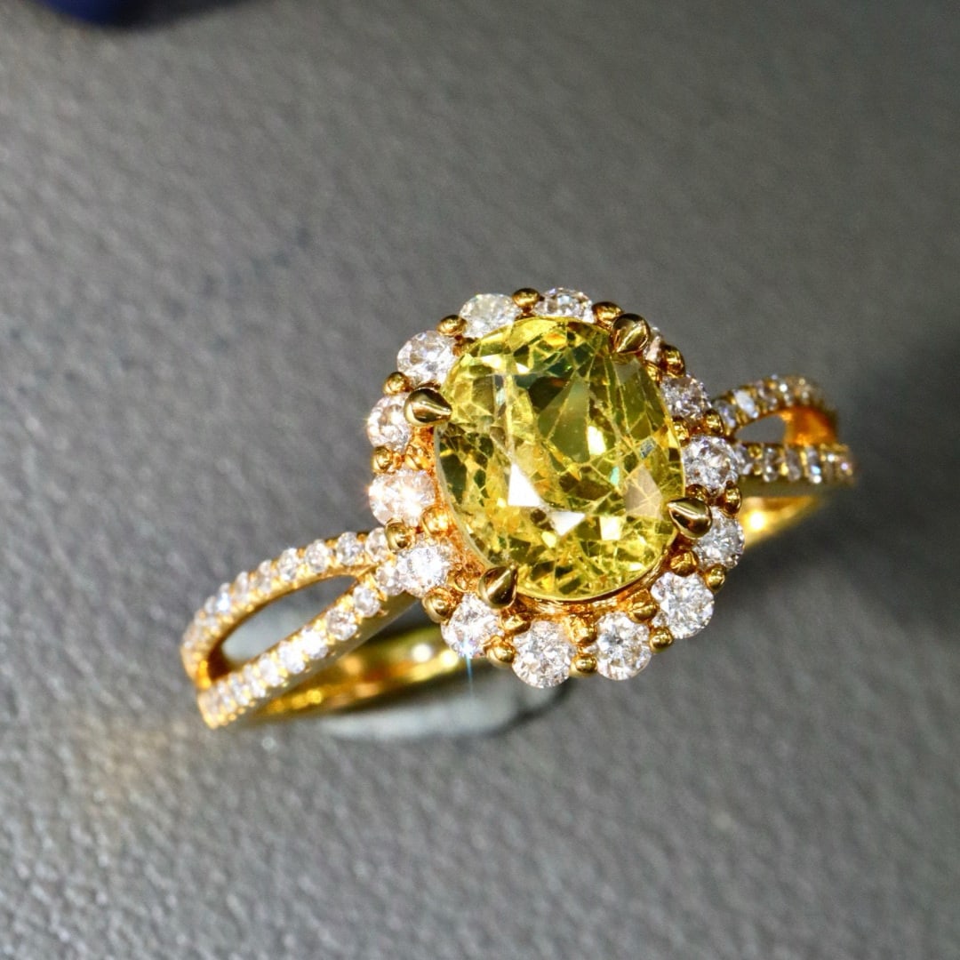 14k Gold 2.05 Ctw Natural Sapphire & Diamond Ring - 5