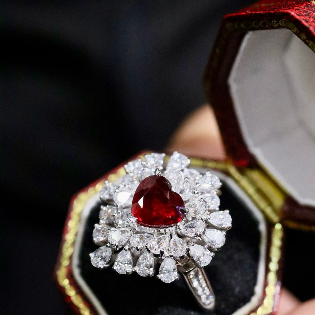 14k Gold 1.77 Ctw Natural Ruby & Diamond Ring - 2