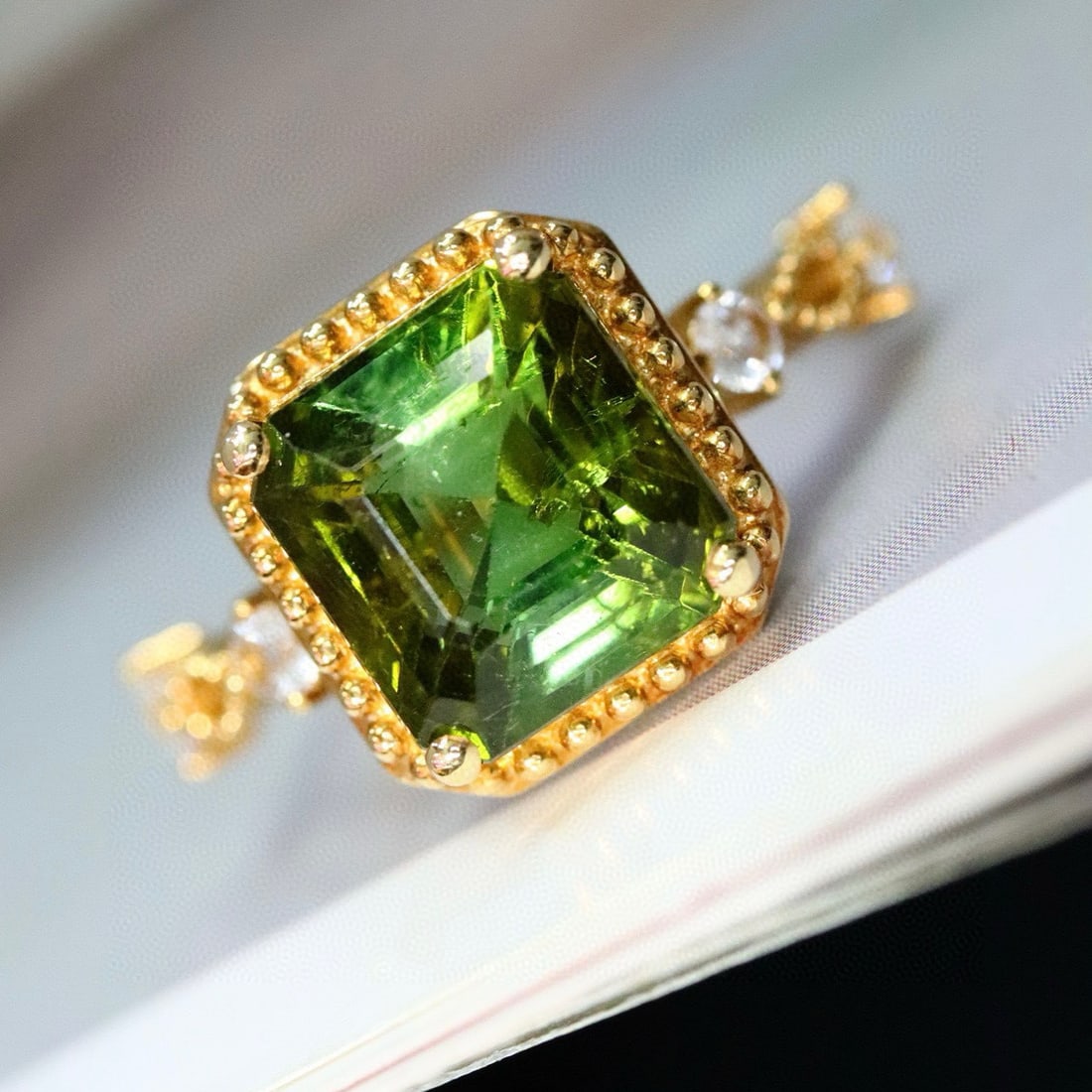 14k Gold 3.86 Ctw Natural Tourmaline & Sapphire Ring - 3