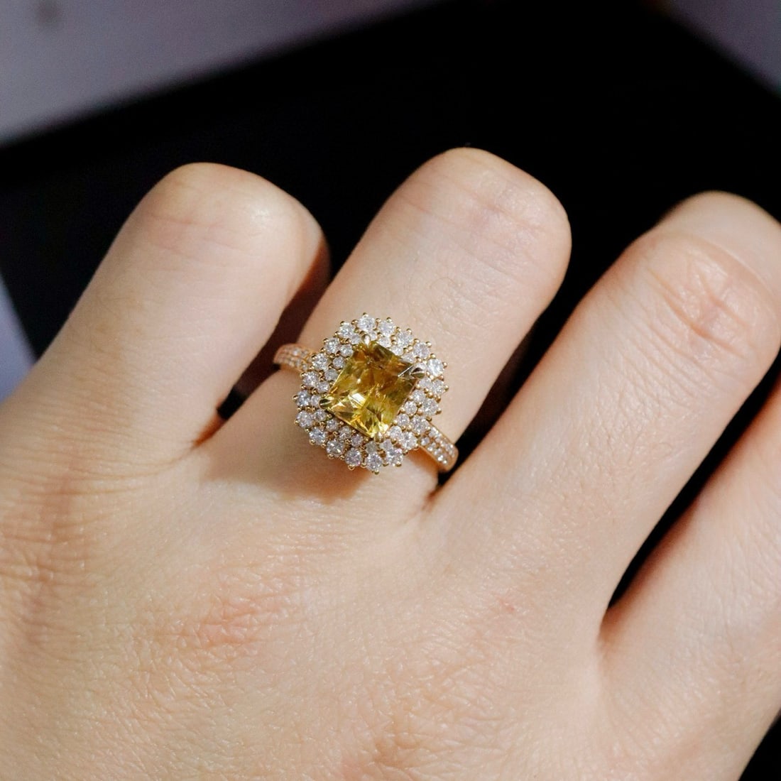 14k Gold 3.15 Ctw Natural Sapphire & Diamond Ring - 6