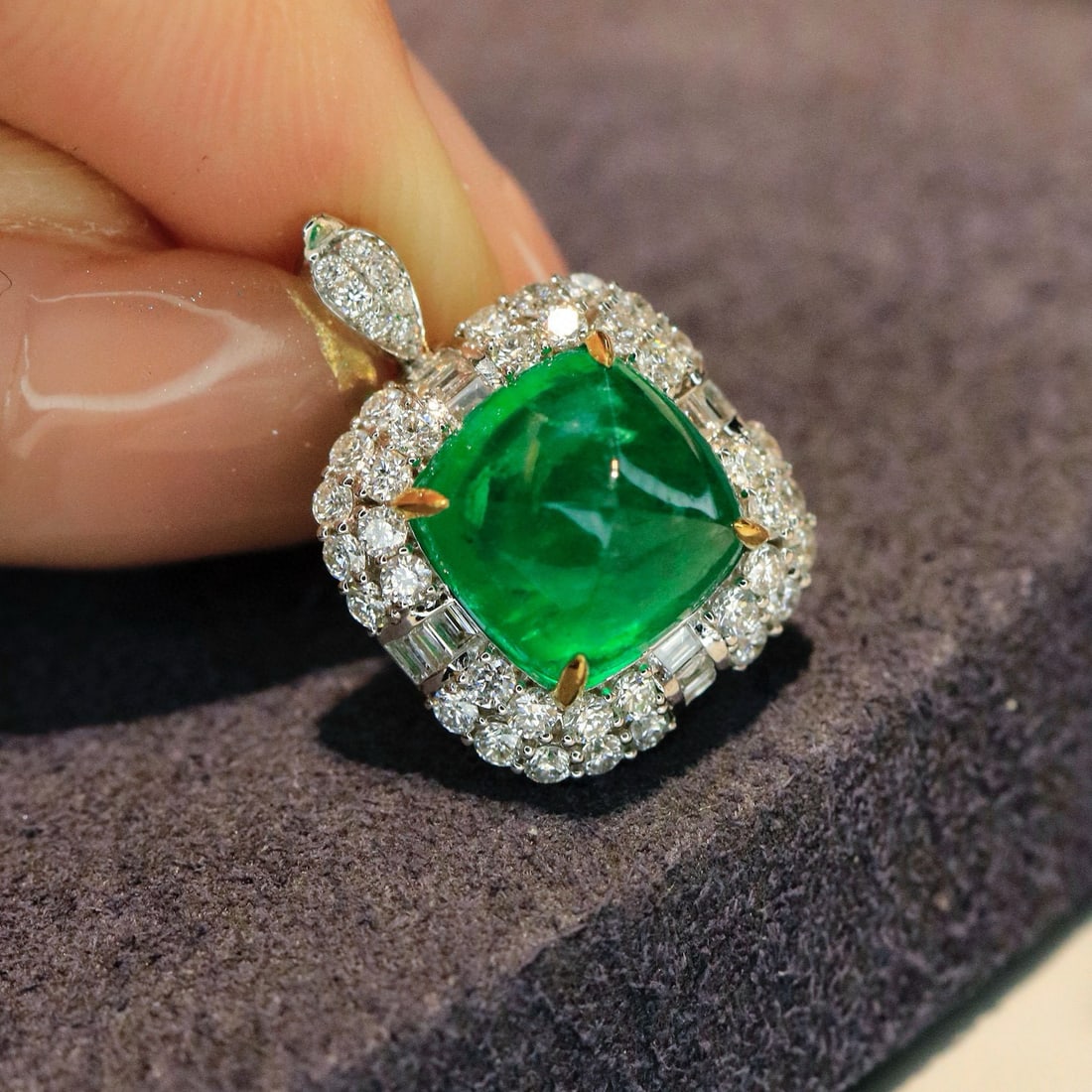 14k Gold 2.82 Ctw Natural Emerald & Diamond Ring - 3