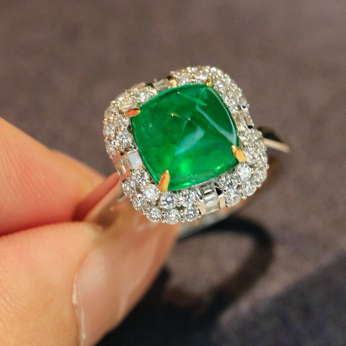 14k Gold 2.82 Ctw Natural Emerald & Diamond Ring - 6