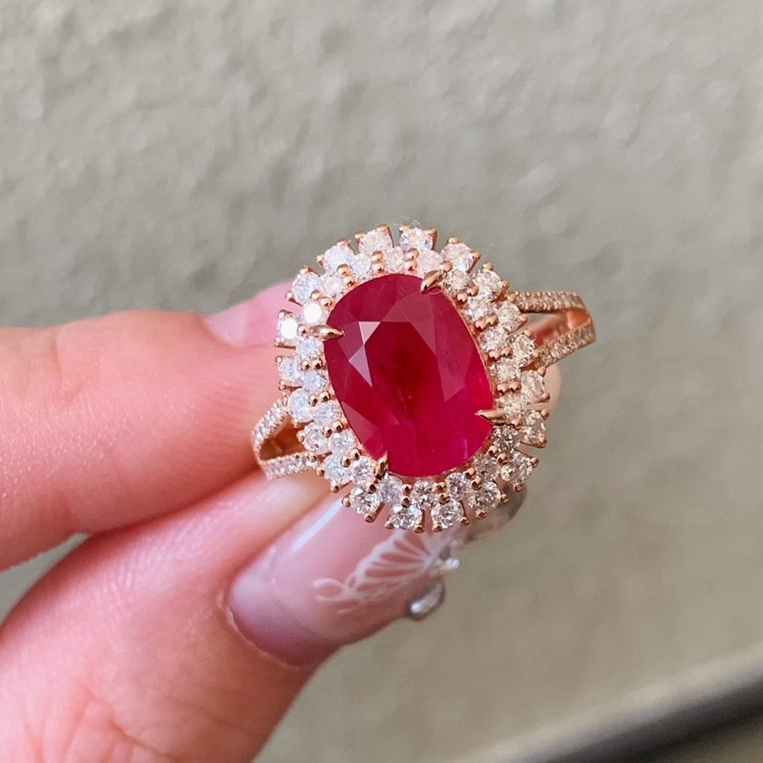 14k Gold 4.06 Ctw Natural Ruby & Diamond Ring - 3