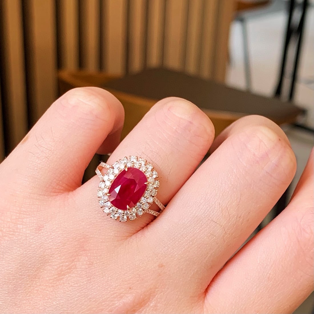 14k Gold 4.06 Ctw Natural Ruby & Diamond Ring - 4