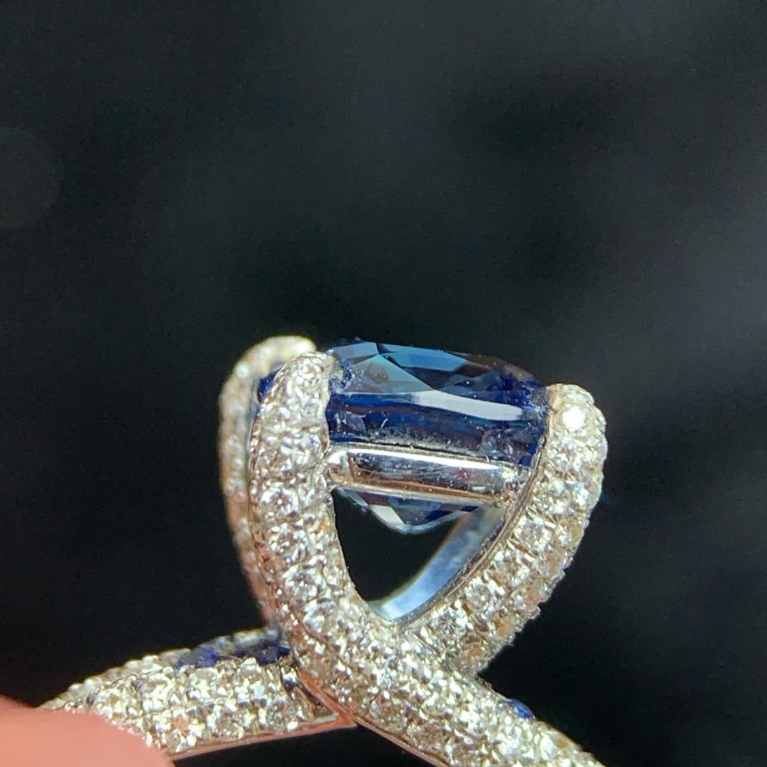 14k Gold 2.80 Ctw Natural Sapphire & Diamond Ring - 4