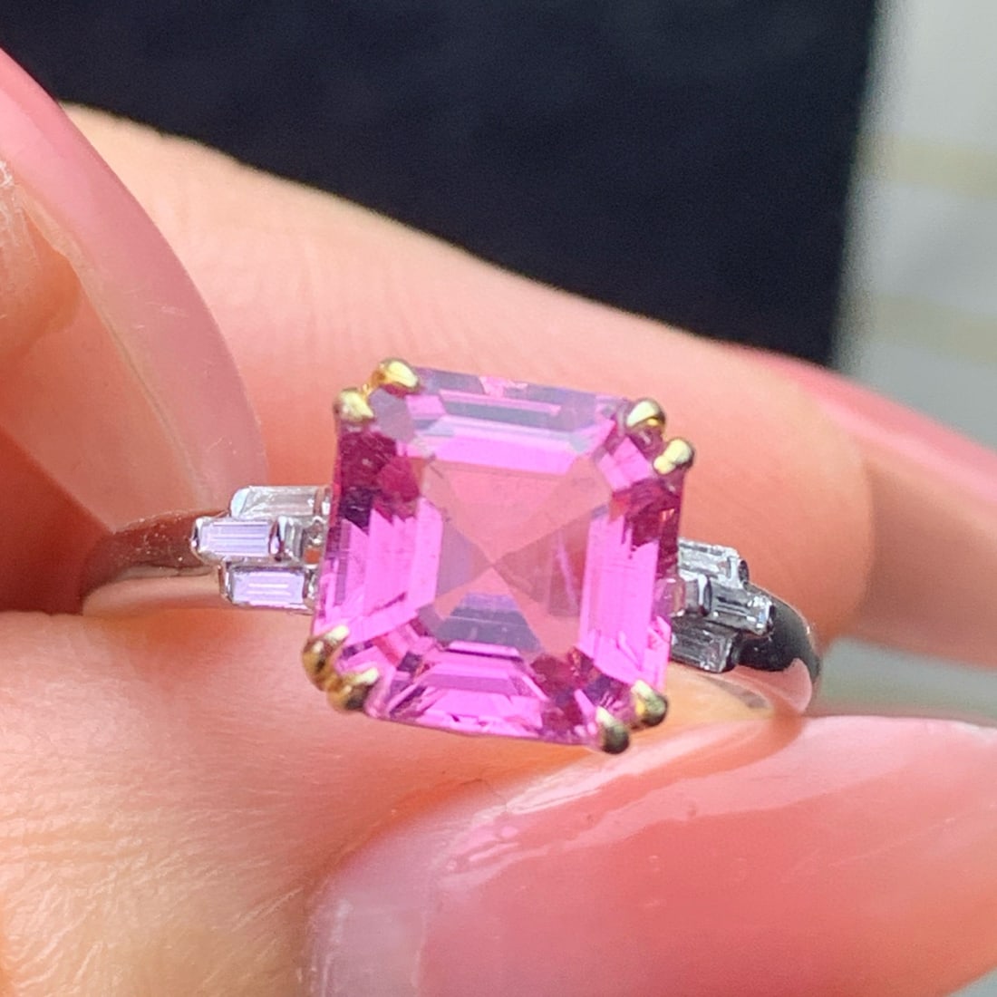 14k Gold 3.04 Ctw Natural Tourmaline & Diamond Ring - 4