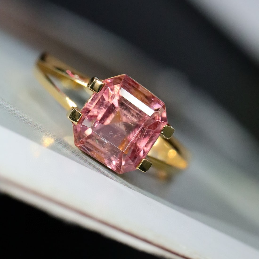 14k Gold 2.63 Ct Natural Tourmaline & Diamond Ring - 3