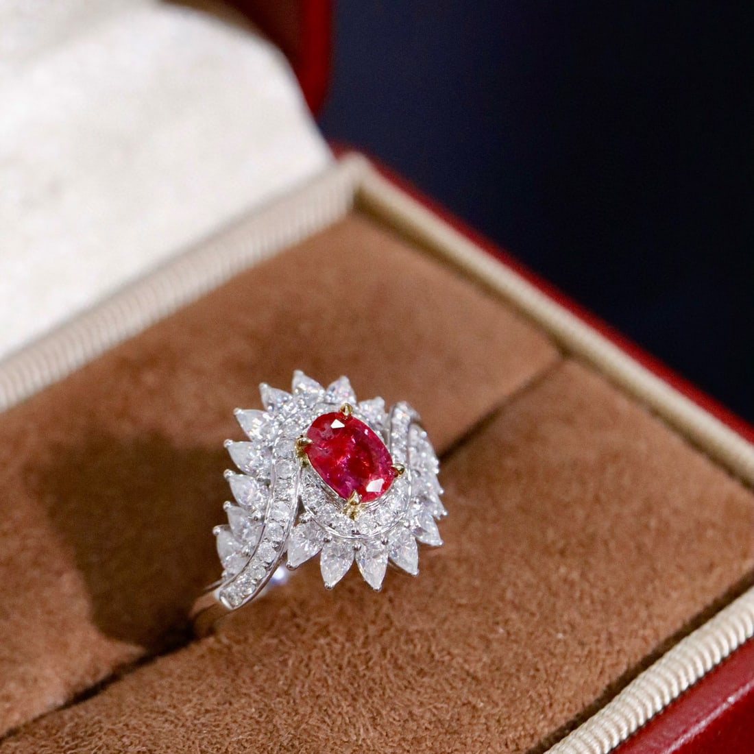 14k Gold 1.08 Ctw Natural Ruby & Diamond Ring - 2