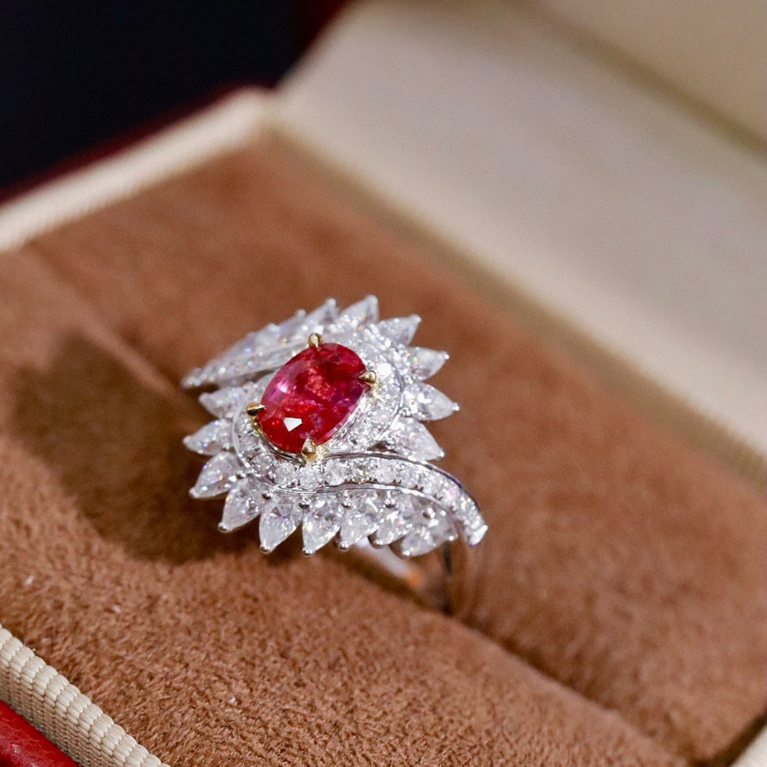 14k Gold 1.08 Ctw Natural Ruby & Diamond Ring - 5