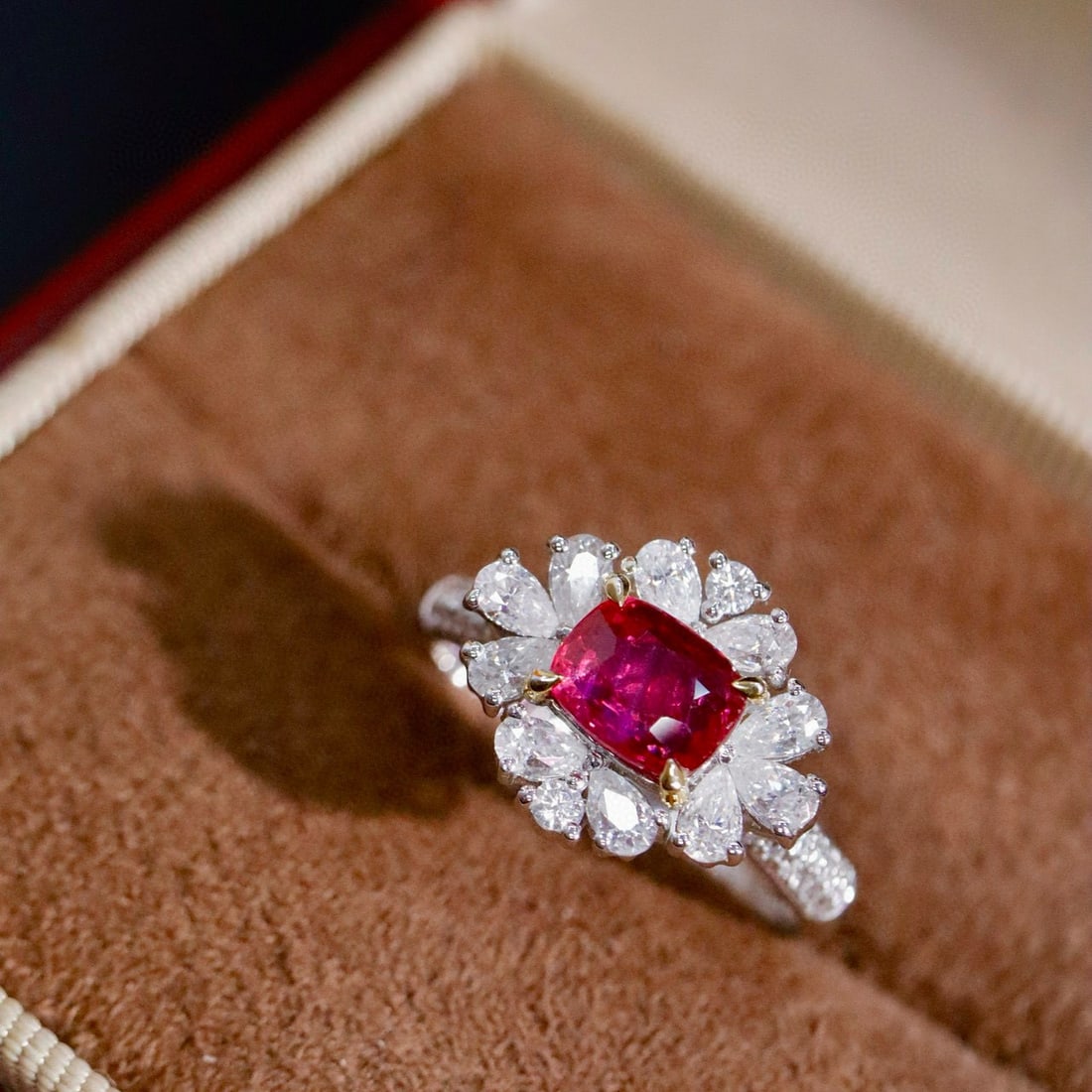 14k Gold 1.12 Ctw Natural Ruby & Diamond Ring - 3