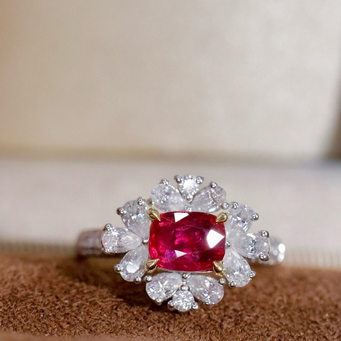 14k Gold 1.12 Ctw Natural Ruby & Diamond Ring - 5