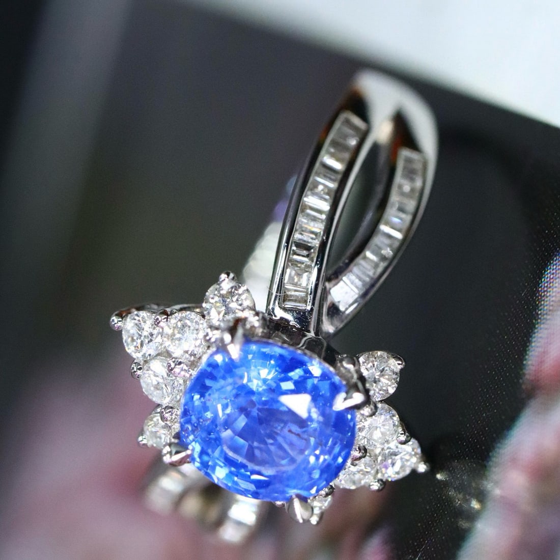 14k Gold 1.53 Ctw Natural Sapphire & Diamond Ring - 5