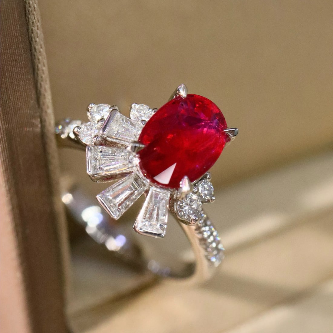 14k Gold 2.59 Ctw Natural Ruby & Diamond Ring - 4