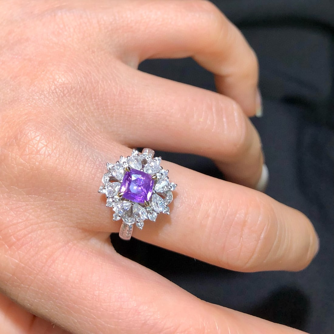14k Gold 1.46 Ctw Natural Sapphire & Diamond Ring - 4