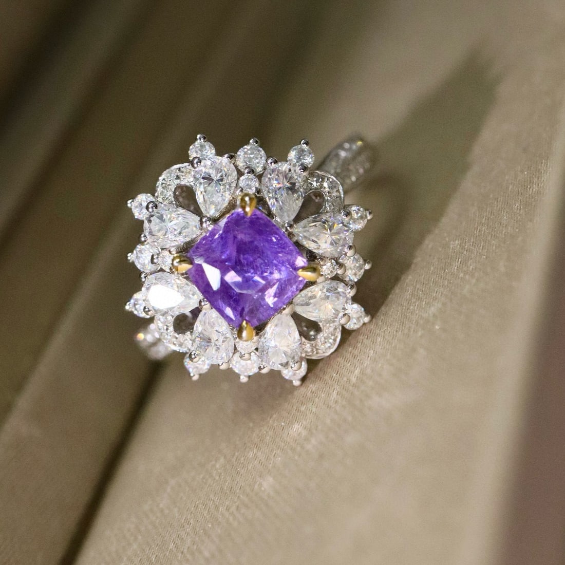 14k Gold 1.46 Ctw Natural Sapphire & Diamond Ring - 5