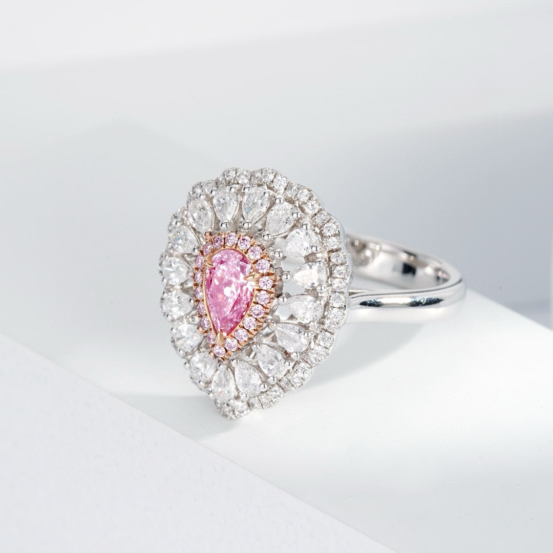 14k Gold 1.54 Ctw Natural Pink Diamond & Diamond Ring - 2