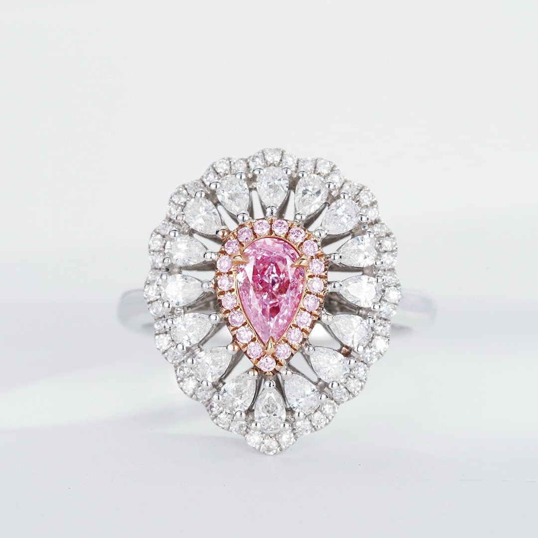 14k Gold 1.54 Ctw Natural Pink Diamond & Diamond Ring - 4
