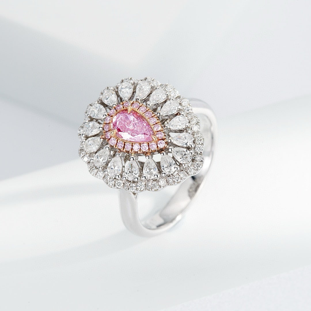 14k Gold 1.54 Ctw Natural Pink Diamond & Diamond Ring - 5