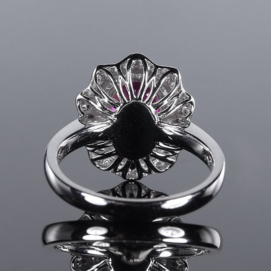14k Gold 1.61 Ctw Natural Ruby & Diamond Ring - 7