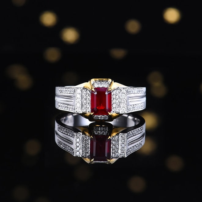 14k Gold 1.31 Ctw Natural Ruby & Diamond Ring - 3