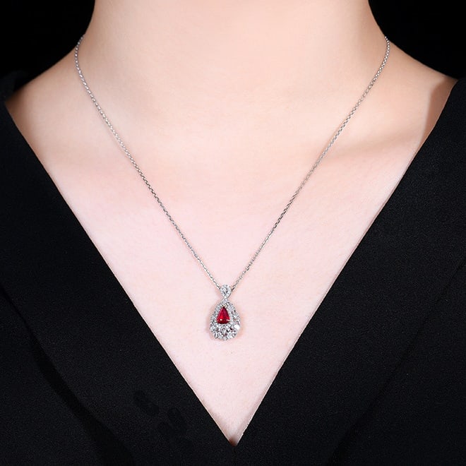 14k Gold 1.93 Ctw Natural Ruby & Diamond Ring/pendant( Without Chain ) - 6
