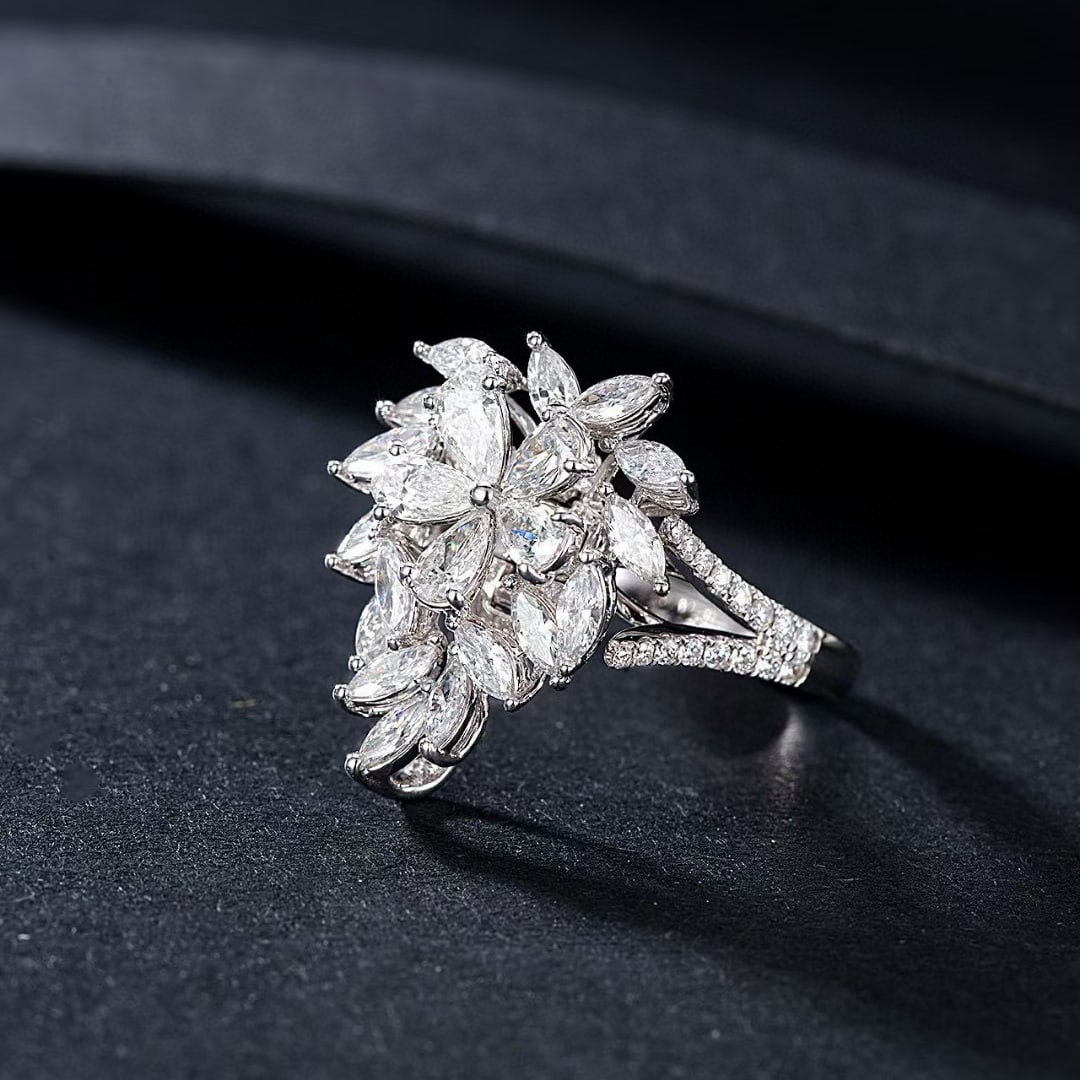 14k Gold 2.00 Ctw Natural H Diamond Ring/pendant( Without Chain ) - 3