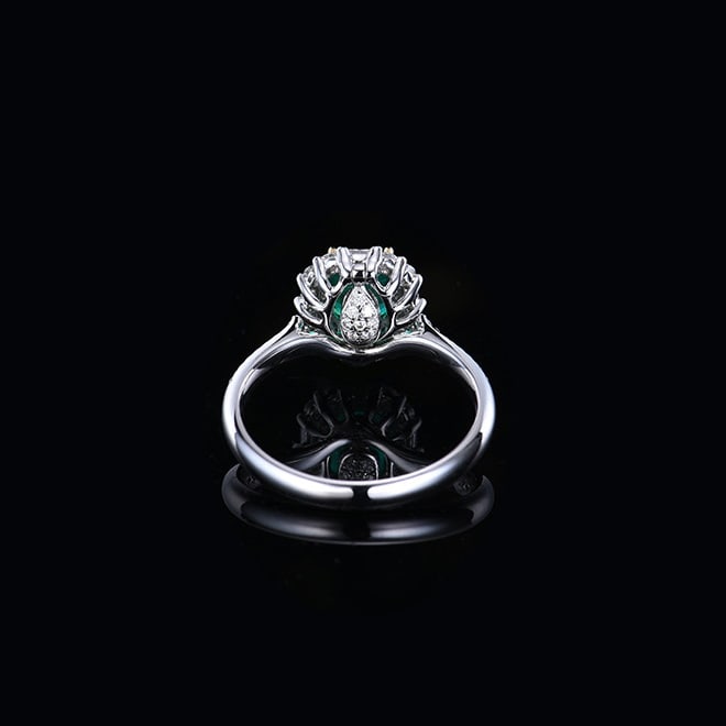 14k Gold 1.34 Ctw Vivid Green Natural Emerald & Diamond Ring/pendant( Without Chain ) - 3
