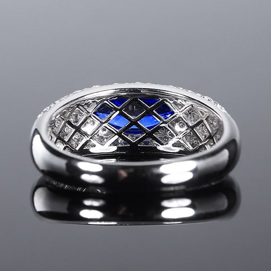 14k Gold 1.90 Ctw Natural Sapphire & Diamond Ring - 3