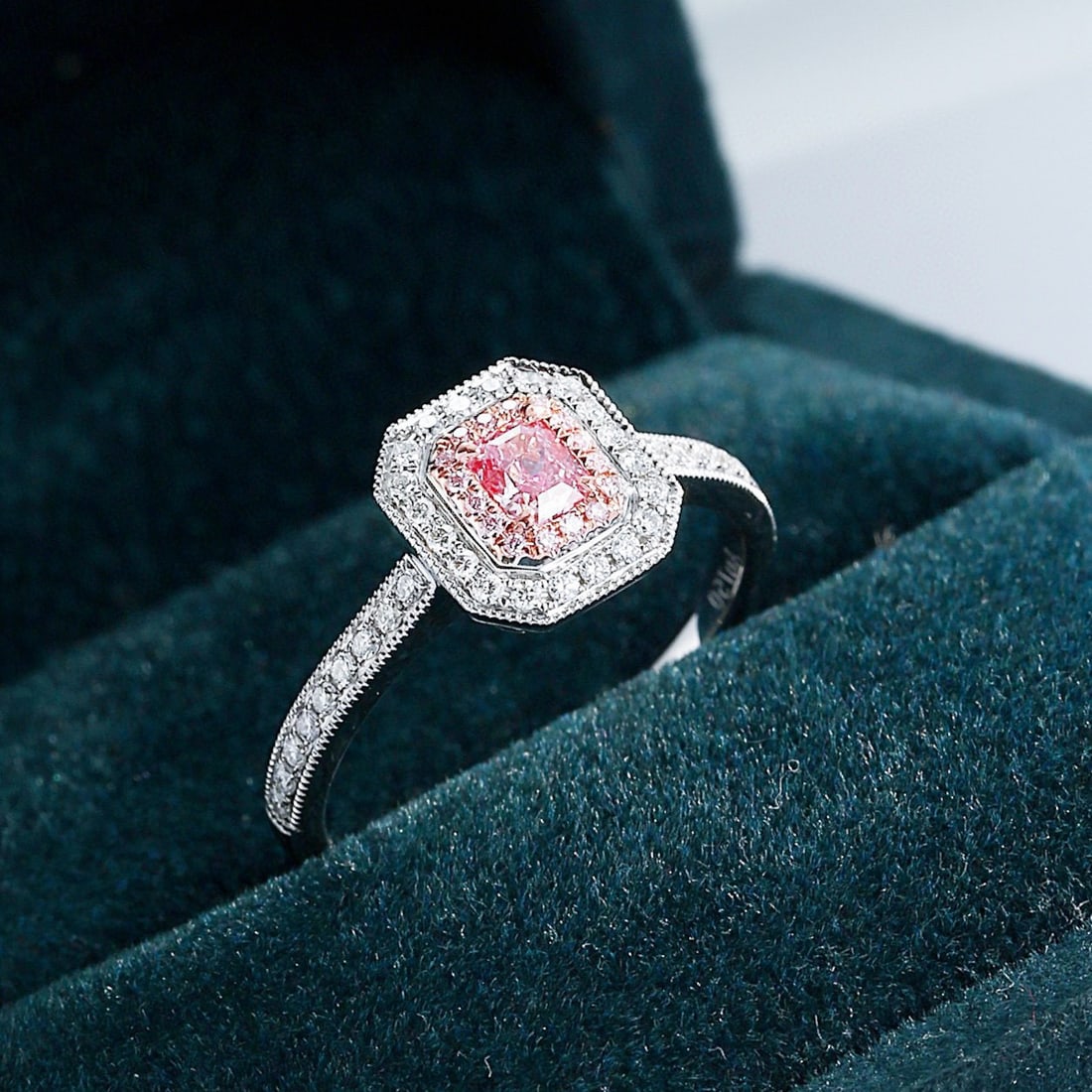 14k Gold 0.49 Ctw Natural Pink Diamond & Diamond Ring - 2