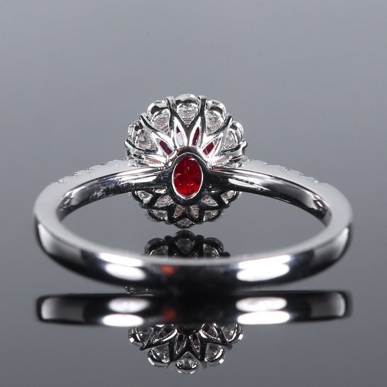 14k Gold 1.31 Ctw Natural Ruby & Diamond Ring - 3