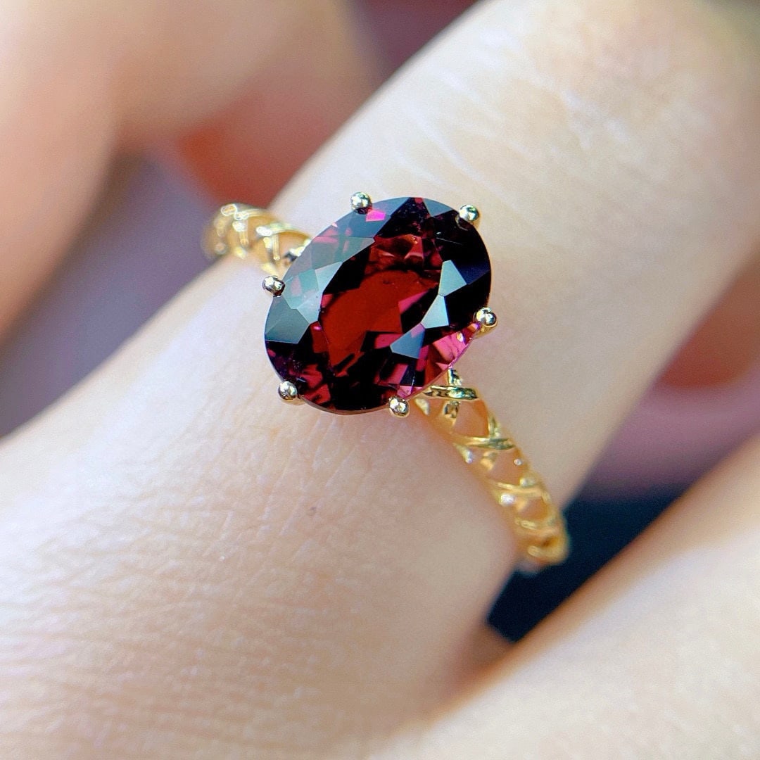 14k Gold 2.1 Ct Natural Tourmaline & Diamond Ring - 2