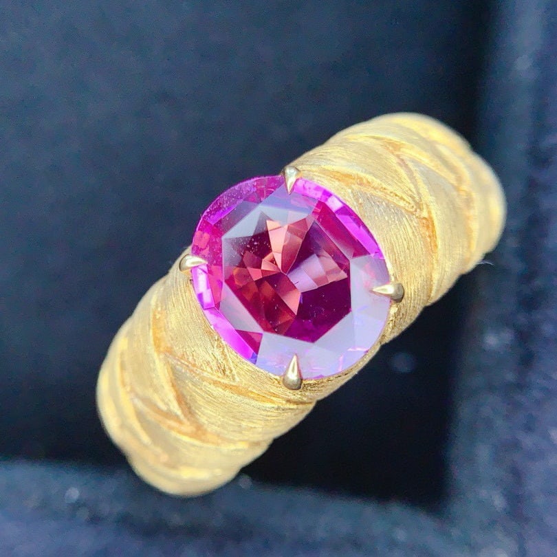 14k Gold 1.62 Ct Natural Sapphire Ring - 2