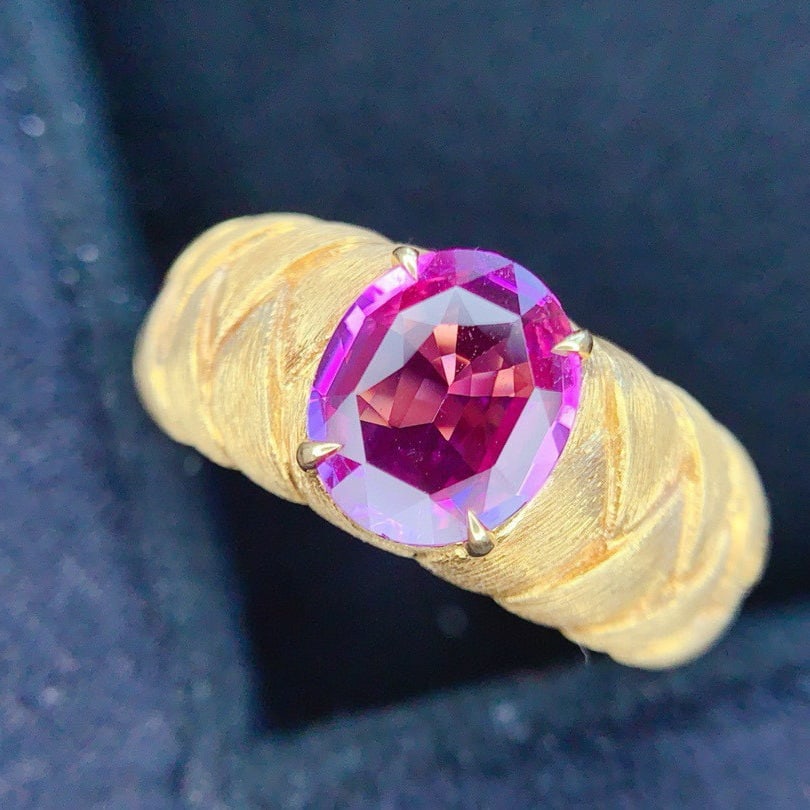14k Gold 1.62 Ct Natural Sapphire Ring - 3