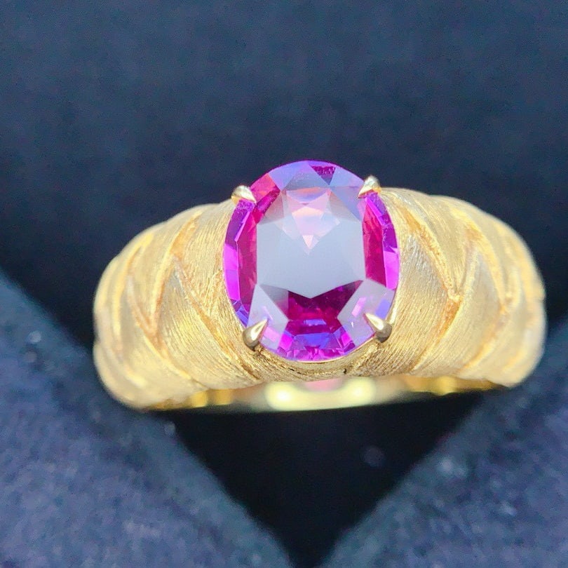 14k Gold 1.62 Ct Natural Sapphire Ring - 5